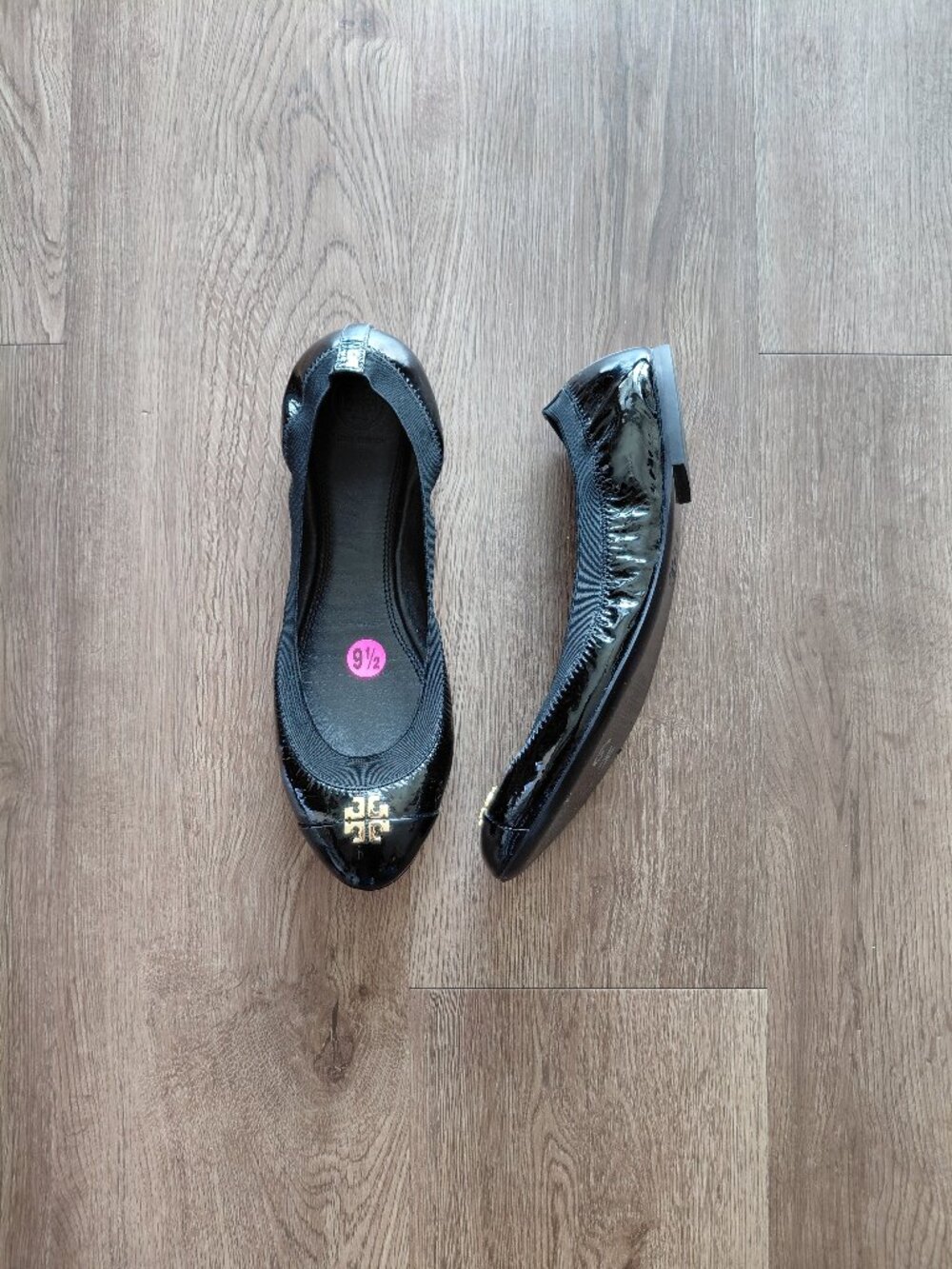 Tory Burch Jolie Sling "Ballet" Black Flats 9 1/2W